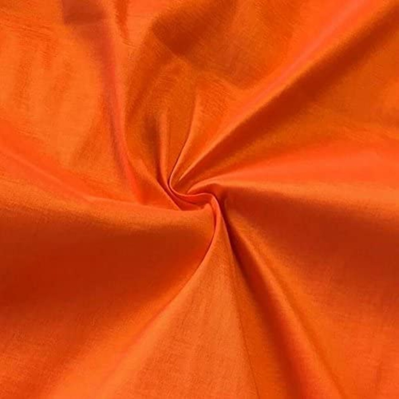 1 Yard 60" Wide Orange Stretch Taffeta Fabric Solid Satin Polyester for Dresses, Bridal Gowns & Crafts